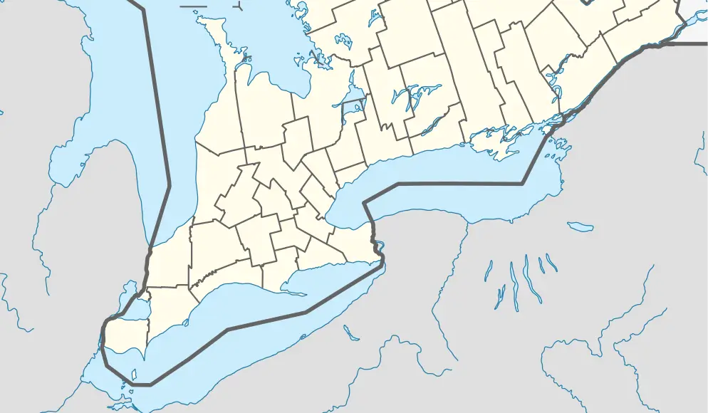 Map of Southern Ontario region